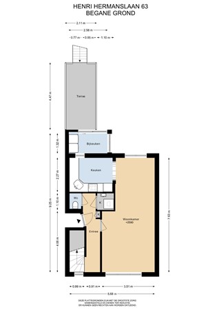 Floorplan - Henri Hermanslaan 63, 6162 GB Geleen
